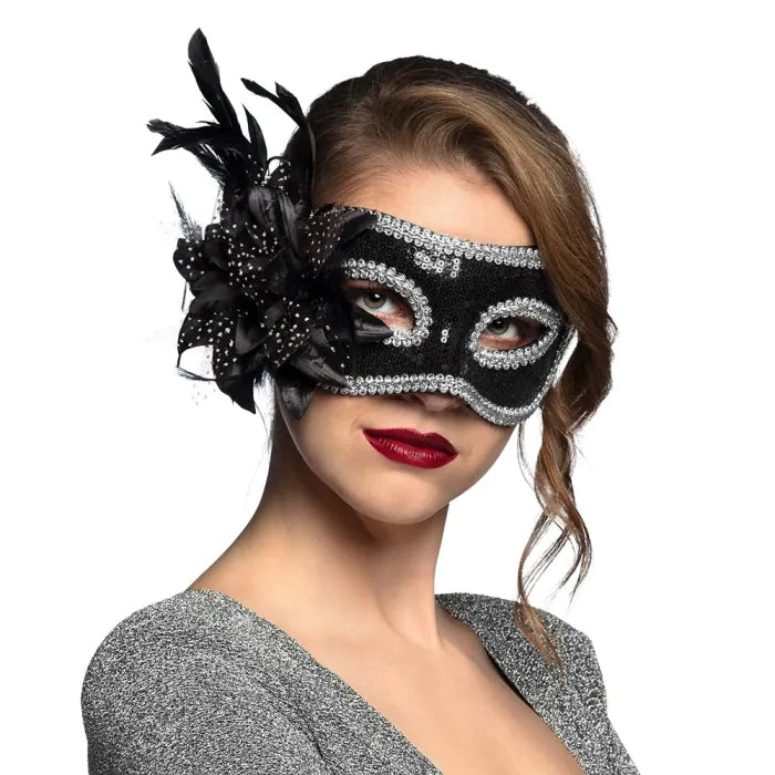 Black Sequin Eye Mask