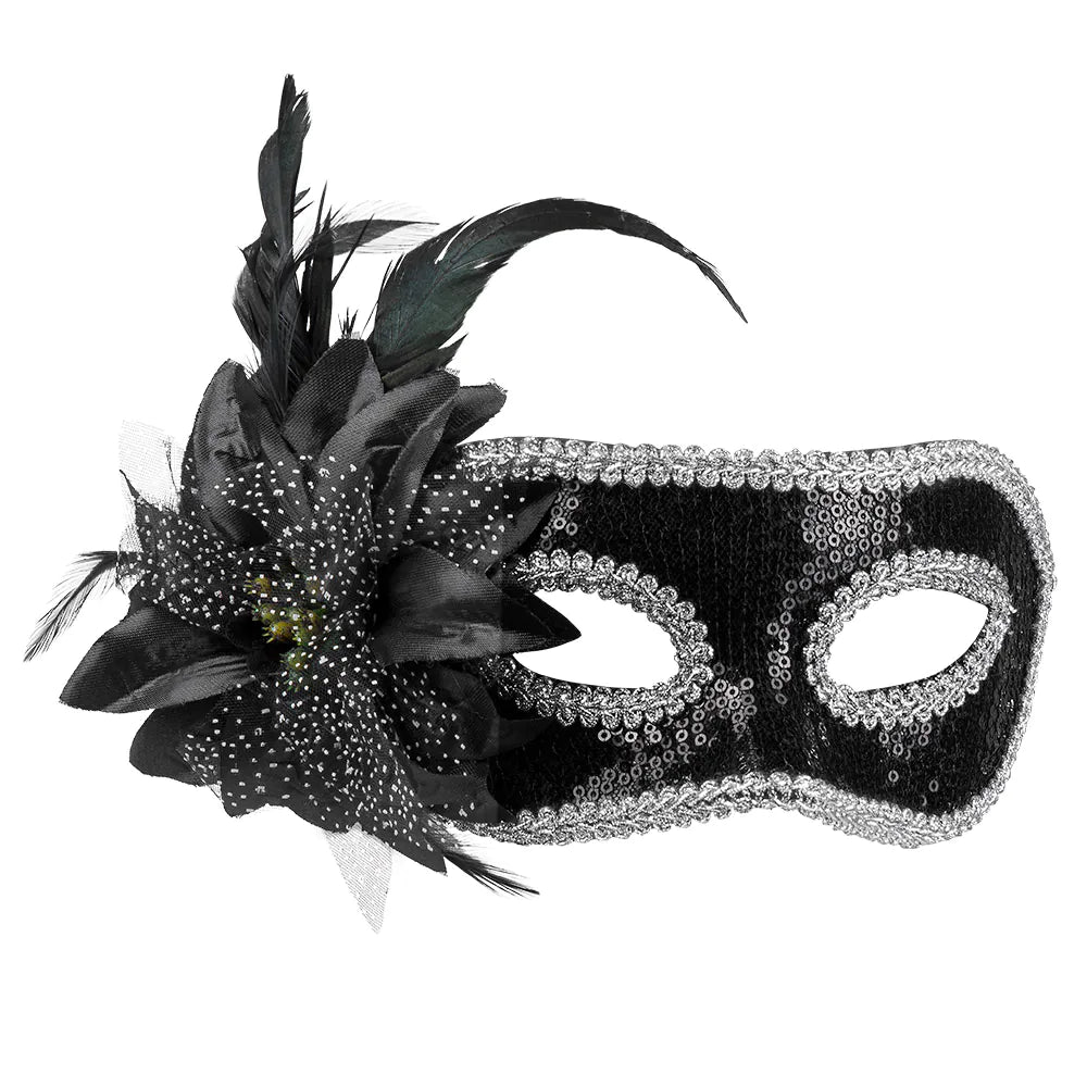 Black Sequin Eye Mask