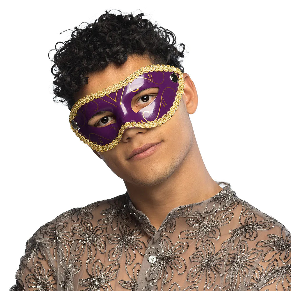 Purple and Gold Eye Mask