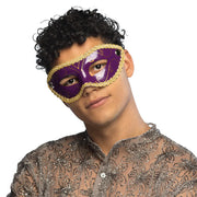 Purple and Gold Eye Mask