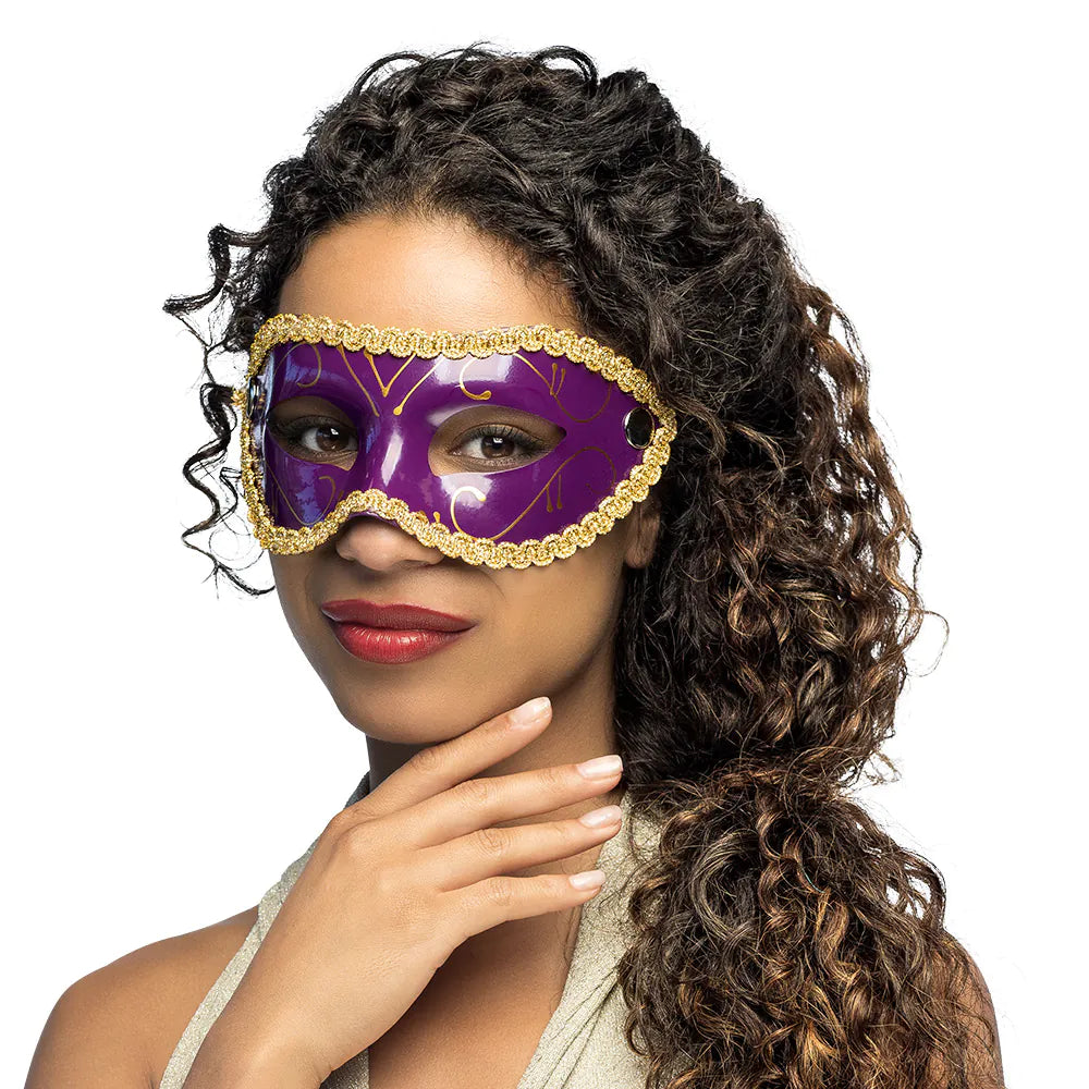 Purple and Gold Eye Mask