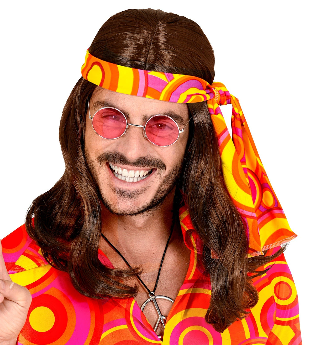 Brown Disco Fever Wig With Headband