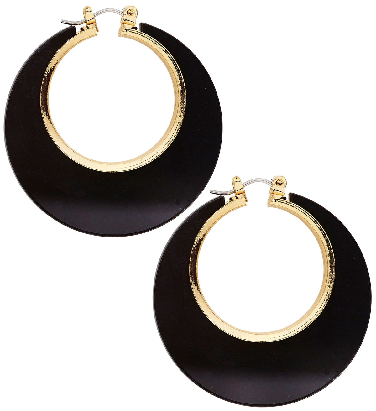 Black & Gold Disco Earrings