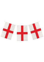 St George's Cross England Flag Fabric Bunting 4m (12 Flags)