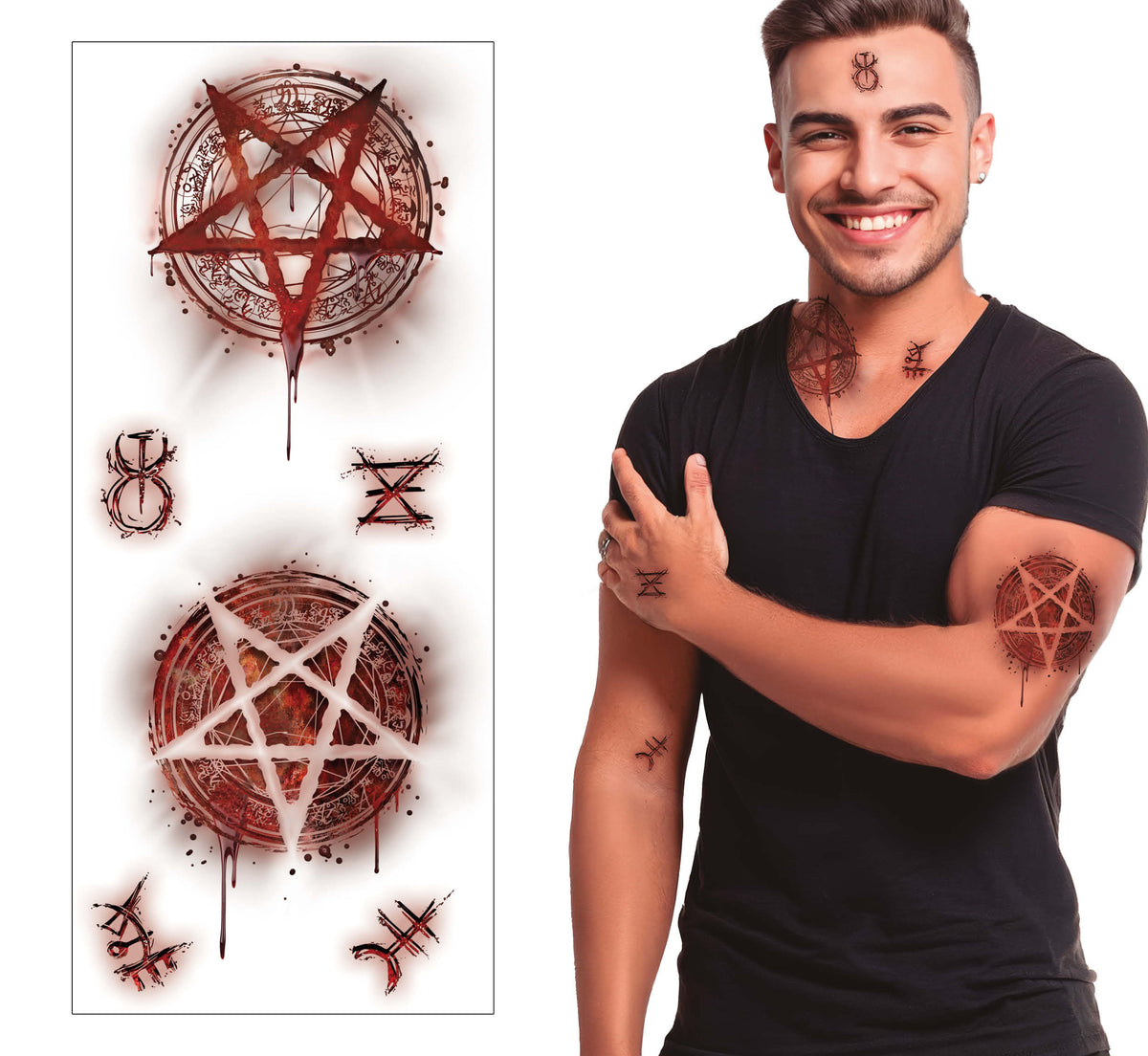 Satanic Tattoos 30X13 Cm