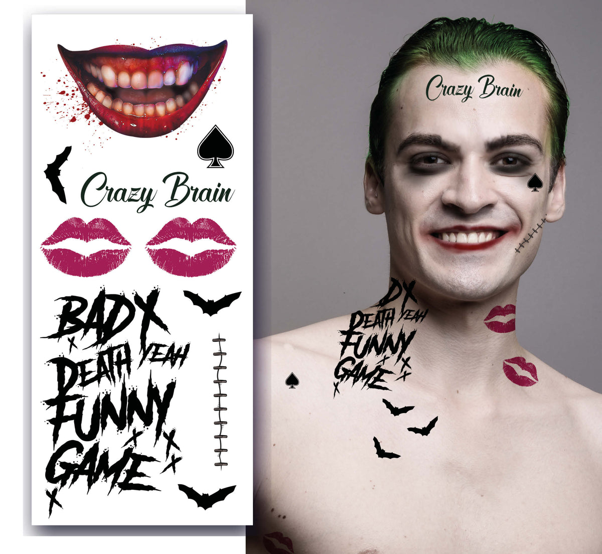 Mr Smile Tattoos 30X 14 Cm