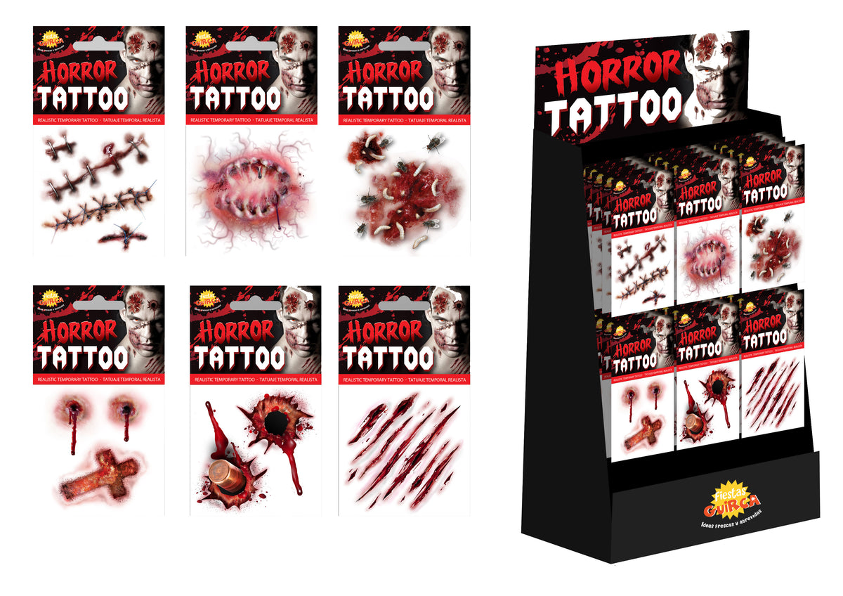 Assorted Design Tattoo, 8X8 Cm (Display 48 Pcs)