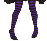 Purple Striped Tights
