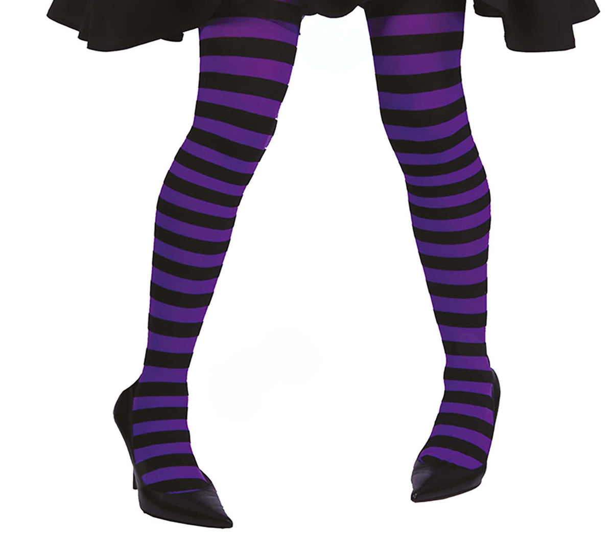 Purple Striped Tights