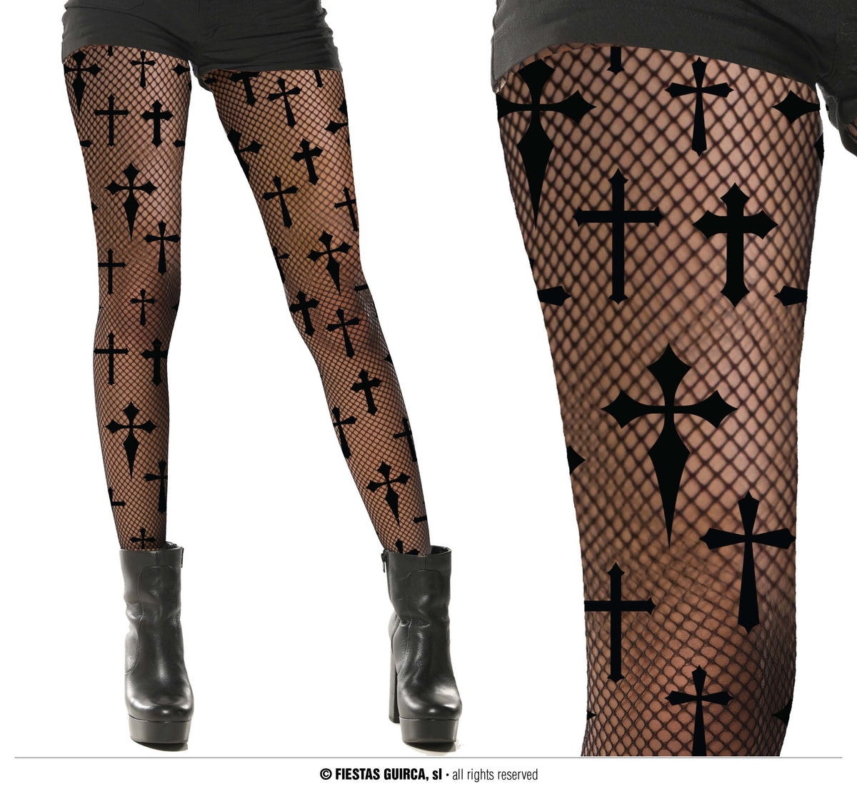 Fishnet Tights Crosses