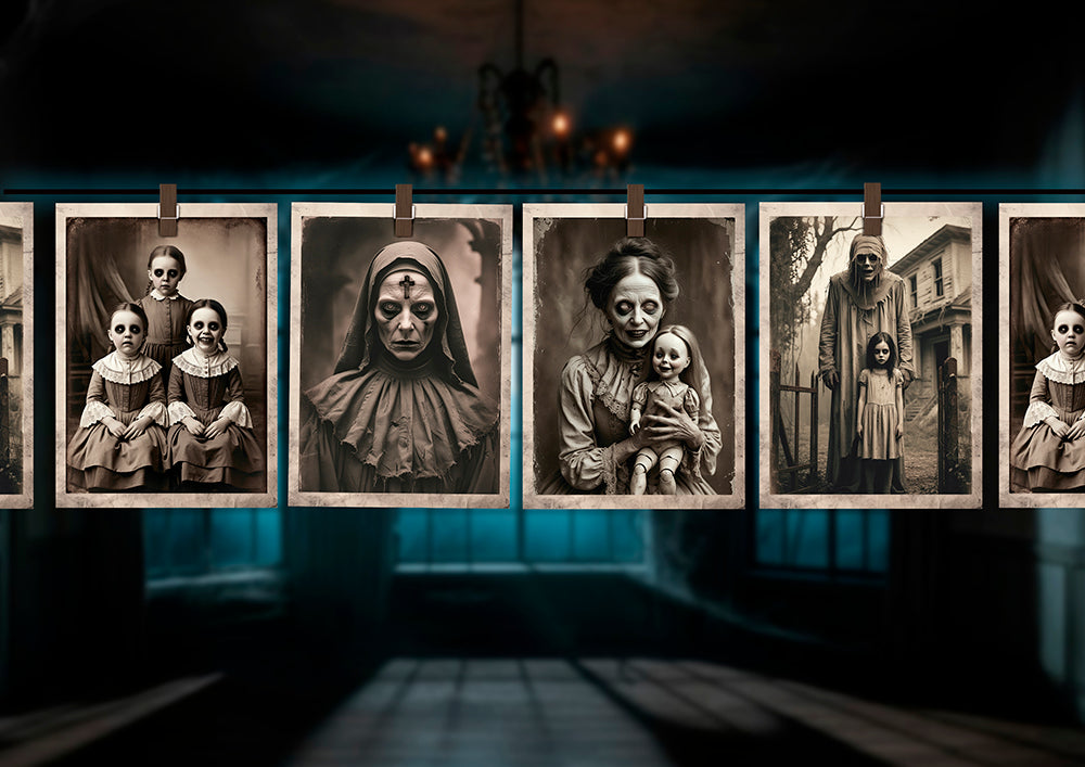 Garland Spooky Photos Paper 300X23X16 Cm