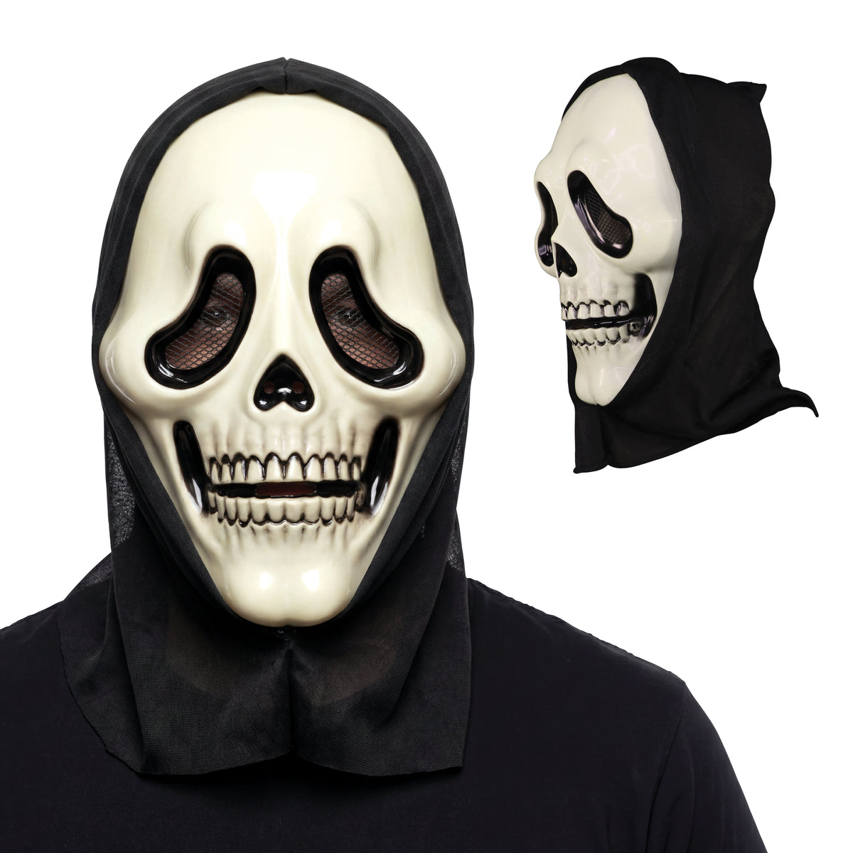 Killer Skull Mask With Hood, Pvc
