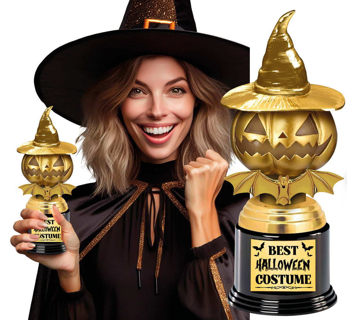 Best Costume Prize Trophy (Pumpkin), 22 Cm