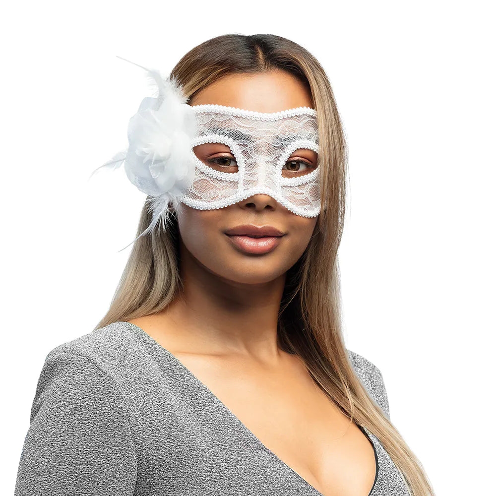 White Lace Eye Mask