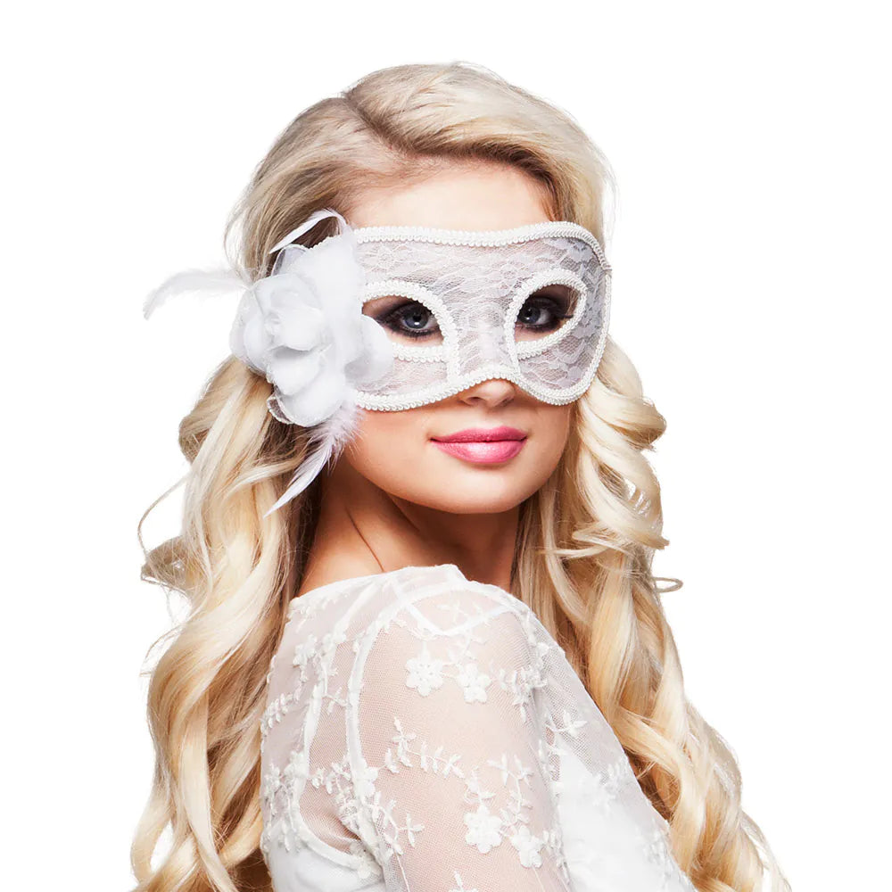 White Lace Eye Mask