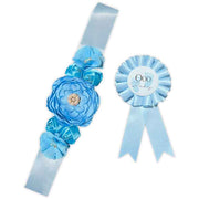 Blue Baby Bump Belt & Rosette