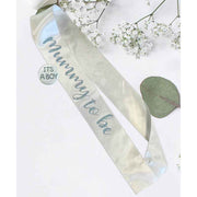 Baby Shower Diamante Sash & Badge Set (Boy)
