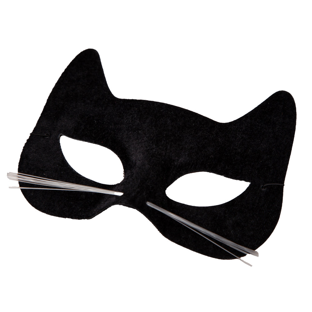 Black Velour Cat Mask