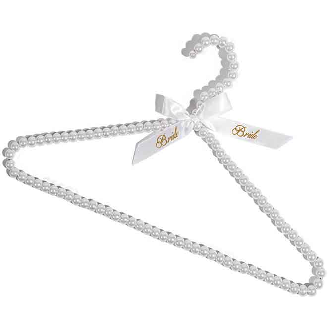 Beaded Pearl Hanger with Bride Ribbon