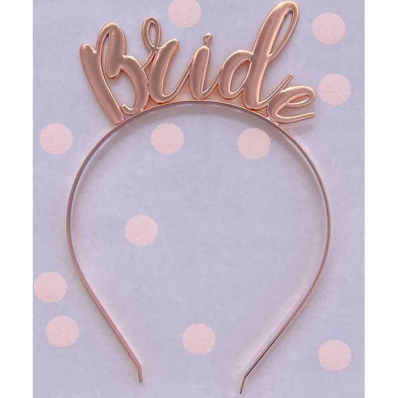 Bride Rose Gold Headband