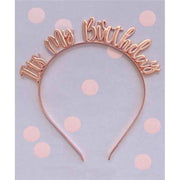 Its My Birthday Rose Gold Headband