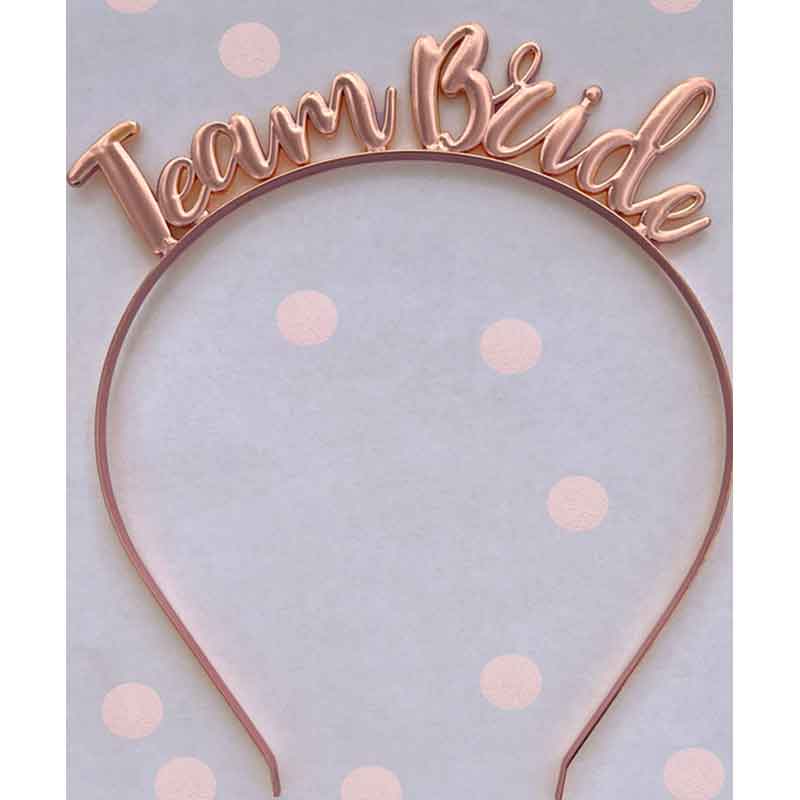 Team Bride Rose Gold Headband