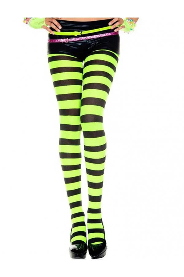 Ringer Tights (Black and Green)