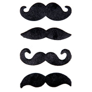 4pc Funny Moustache Black