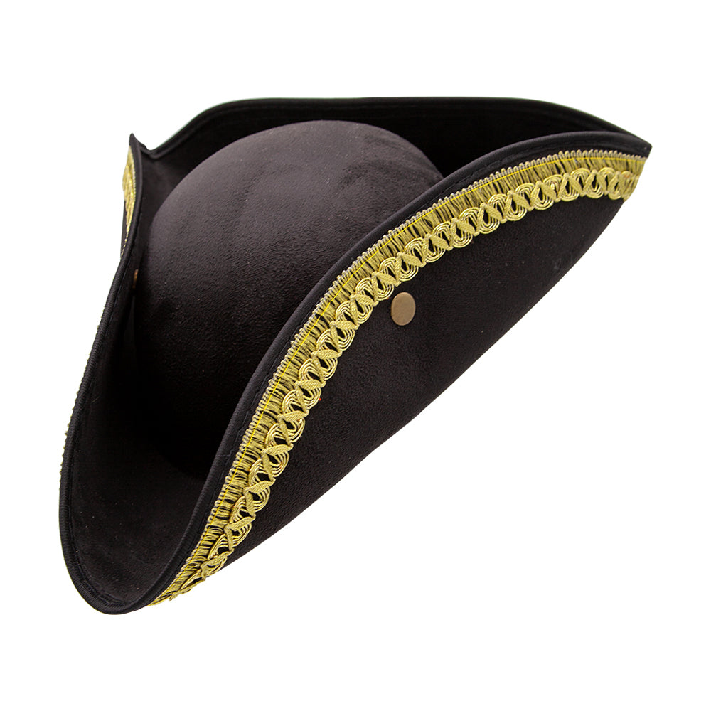 Pirate Hat with Gold Rim