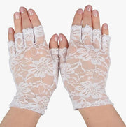 Short Lace Fingerless Gloves