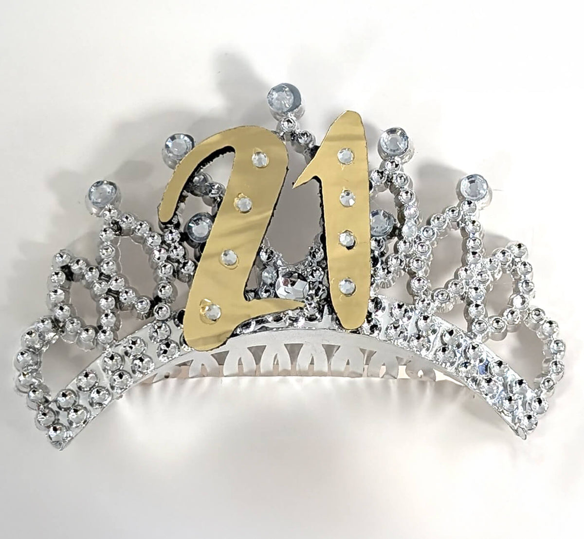 21st Gold Boxed Birthday Tiara