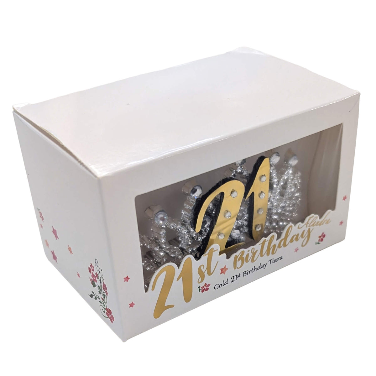 21st Gold Boxed Birthday Tiara