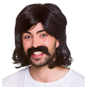 70's Wig & Tash